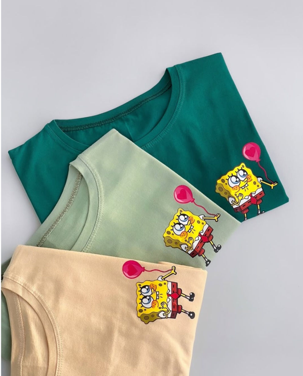 تیشرت نخ پنبه باب اسفنجی بادکنک