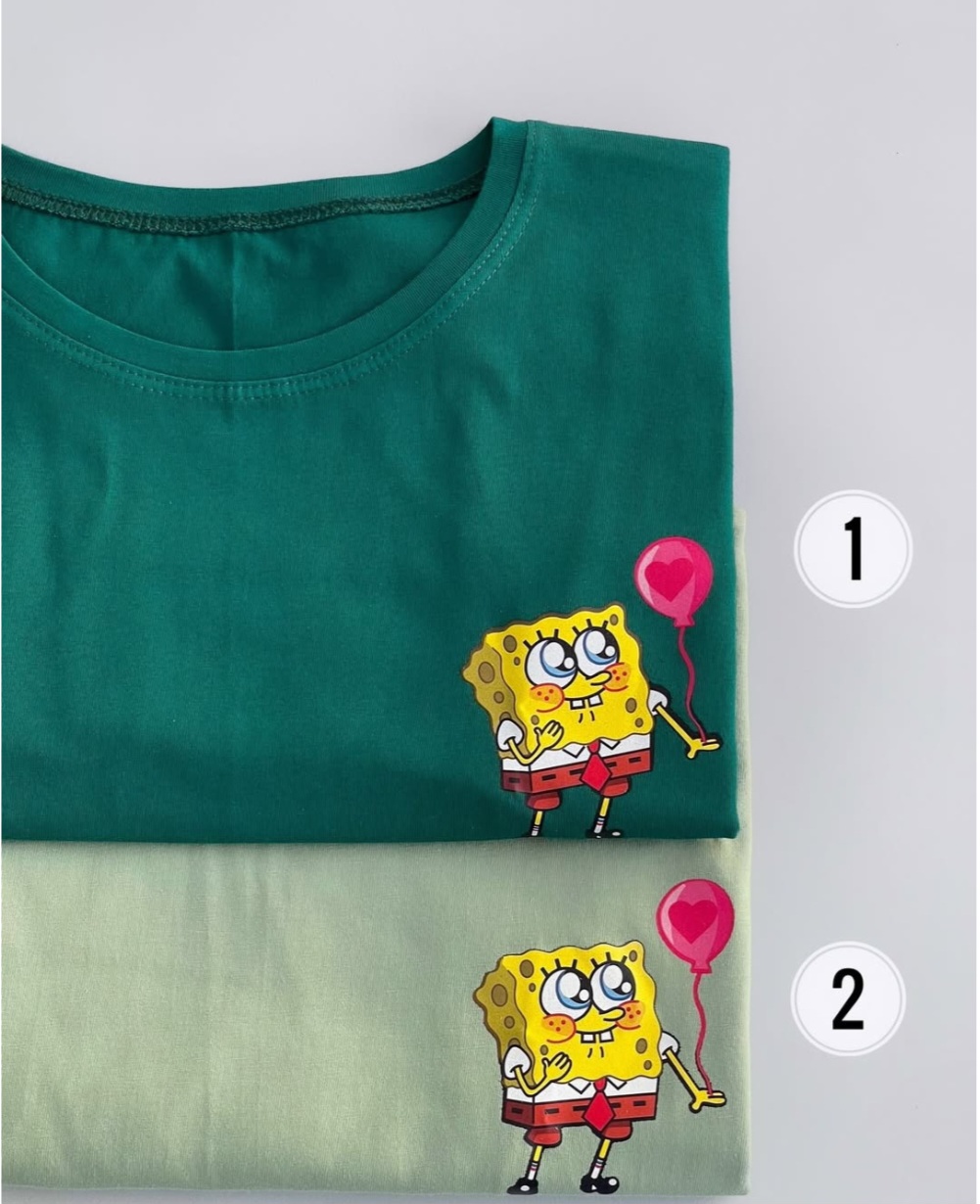 تیشرت نخ پنبه باب اسفنجی بادکنک