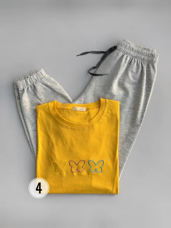 ست تیشرت شلوار گلدوزی 1307