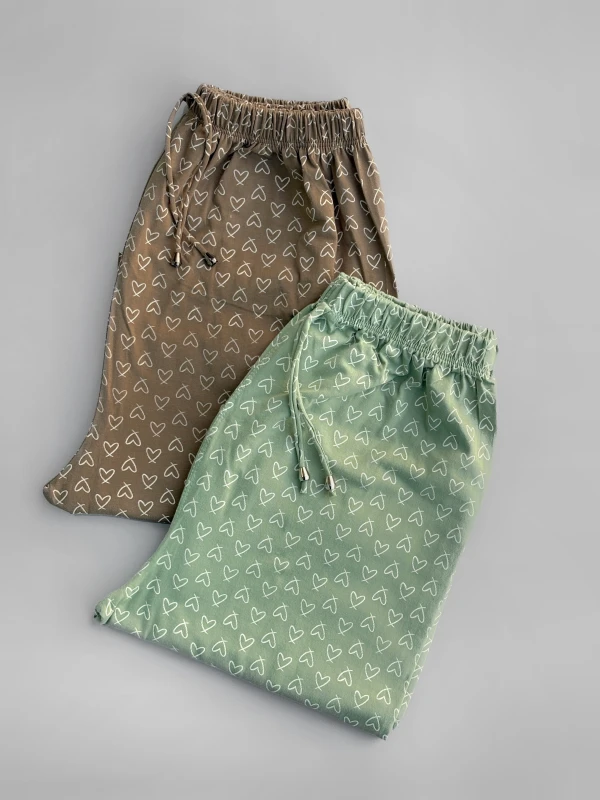 شلوار نخ پنبه قلبی 1343