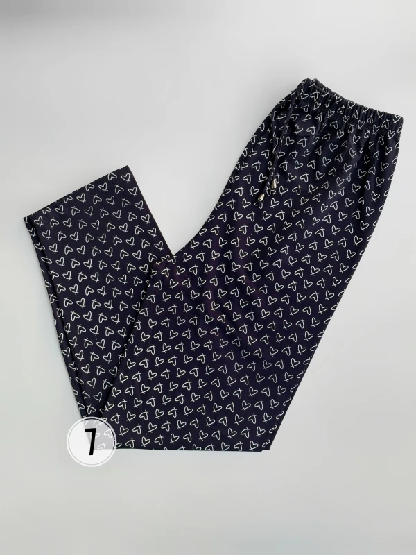 شلوار نخ پنبه قلبی 1343