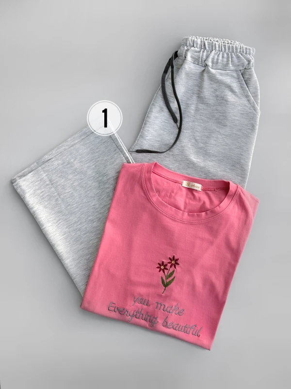 ست تیشرت شلوار قواره دار 1347