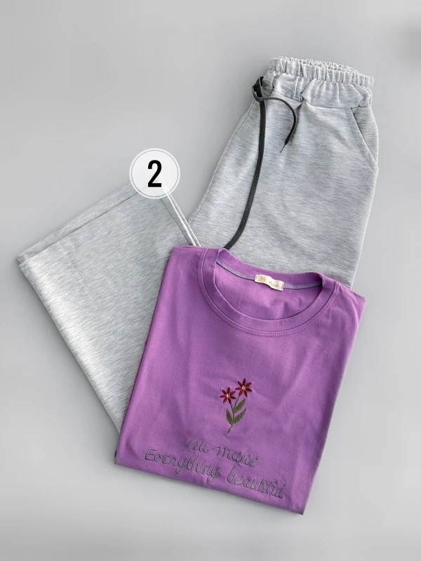 ست تیشرت شلوار قواره دار 1347