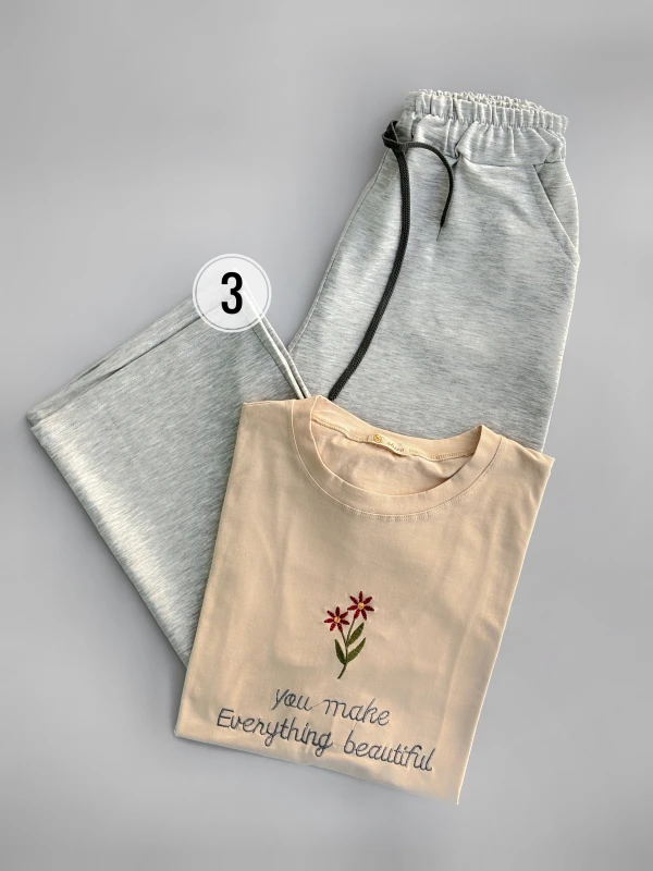 ست تیشرت شلوار قواره دار 1347