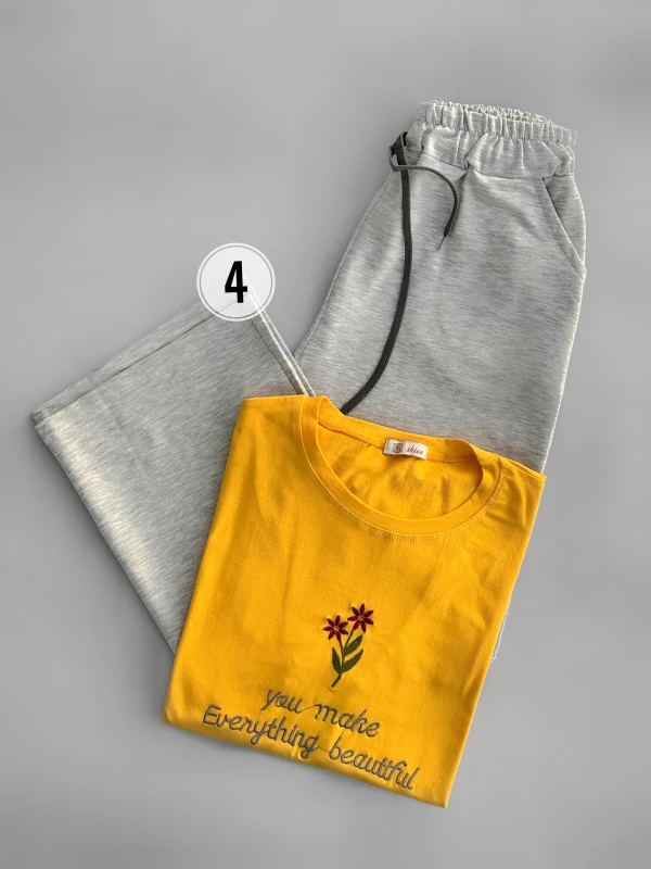 ست تیشرت شلوار قواره دار 1347