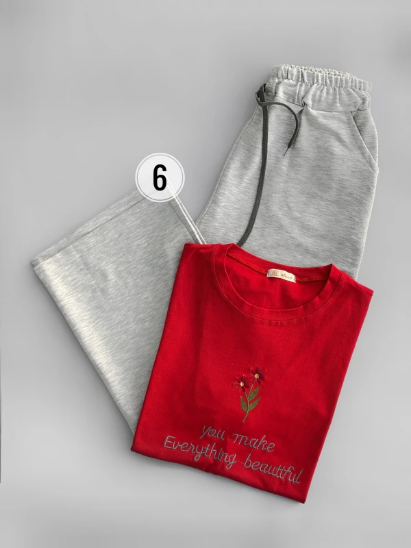 ست تیشرت شلوار قواره دار 1347