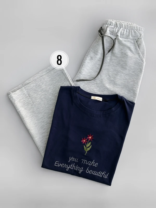 ست تیشرت شلوار قواره دار 1347