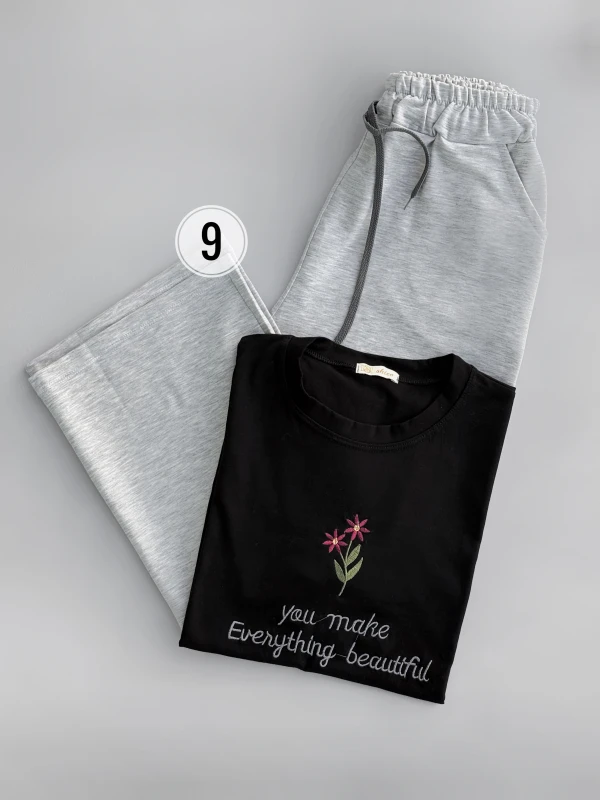 ست تیشرت شلوار قواره دار 1347