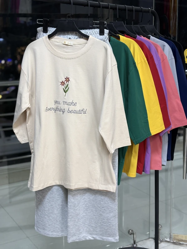 ست تیشرت شلوار قواره دار 1347