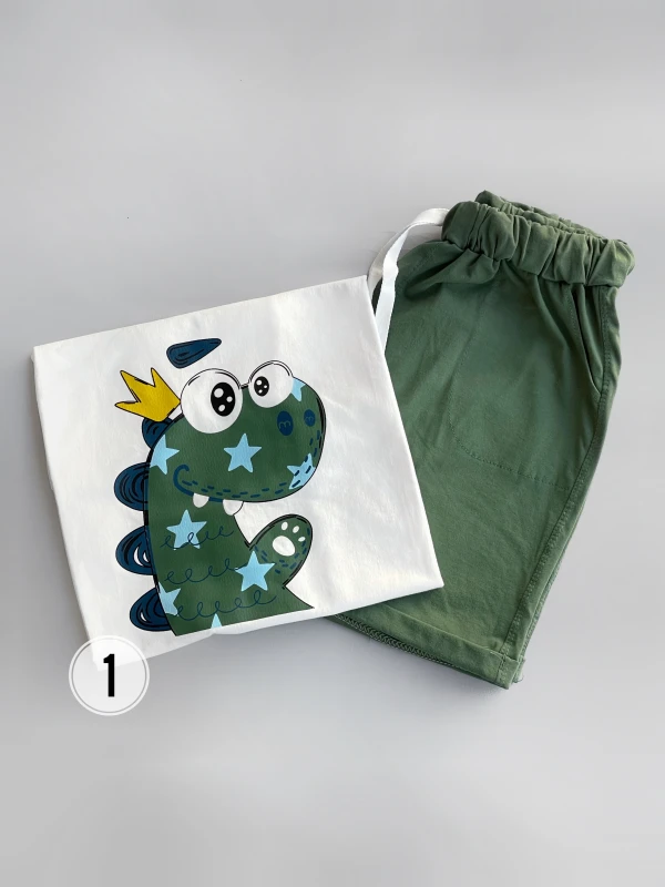 ست تیشرت شورتک دایناسور