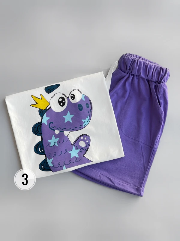 ست تیشرت شورتک دایناسور