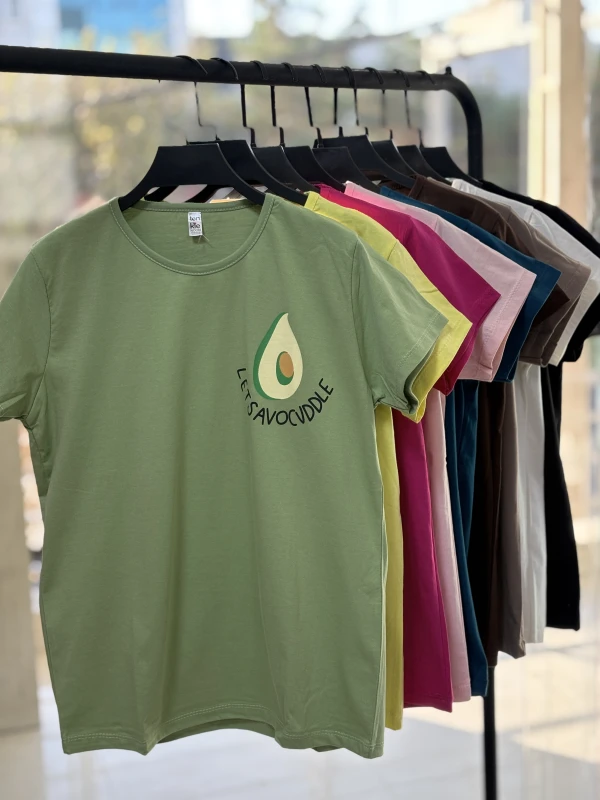 تیشرت نخ پنبه اواکادو 1355