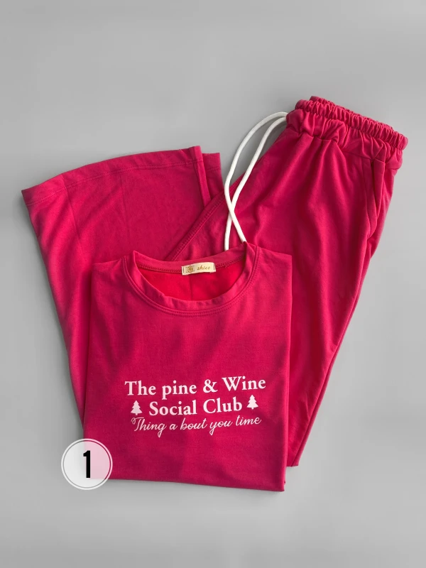 ست بلوز شلوار  تکست دار 1359