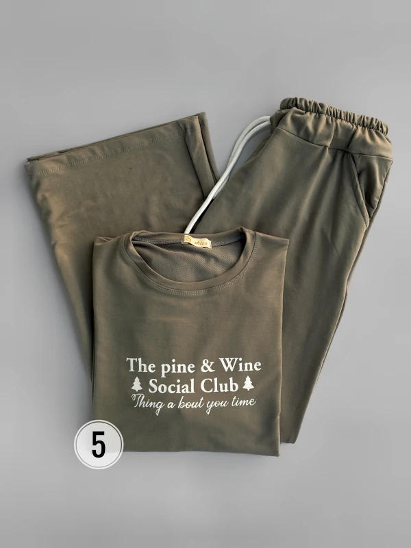 ست بلوز شلوار  تکست دار 1359