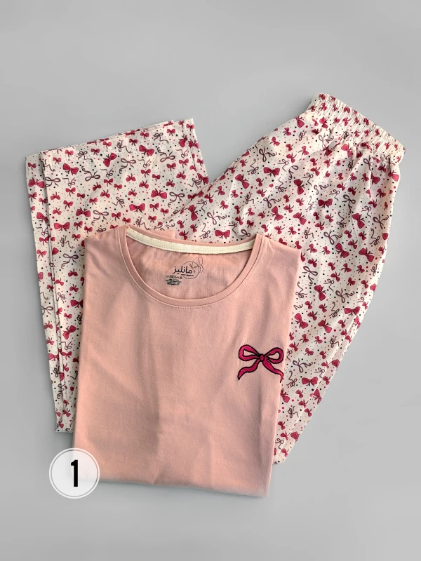 ست تیشرت شلوار طرح میکس 1365