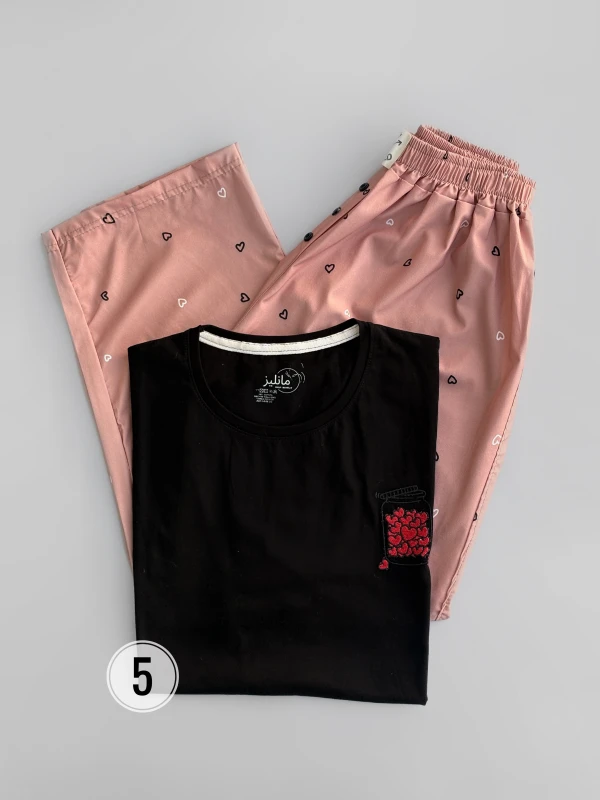 ست تیشرت شلوار طرح میکس 1365