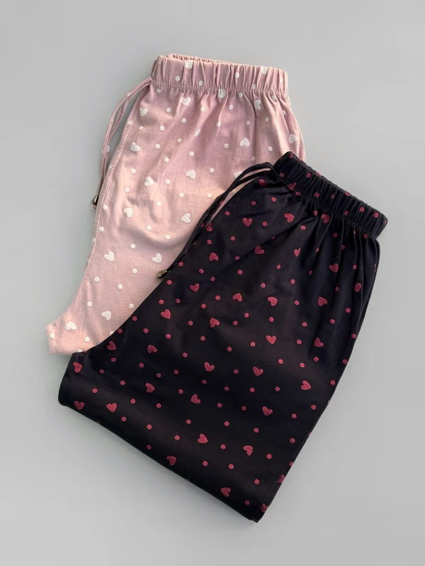 شلوار نخ پنبه قلب و نقطه 1372