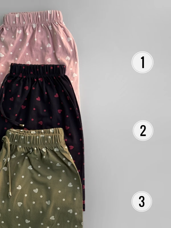 شلوار نخ پنبه قلب و نقطه 1372