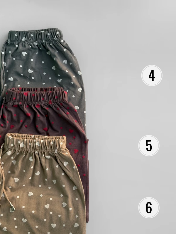 شلوار نخ پنبه قلب و نقطه 1372