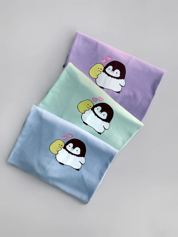 تیشرت باکسی نخ پنبه پنگوئن 1376