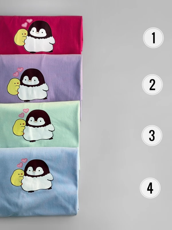 تیشرت باکسی نخ پنبه پنگوئن 1376