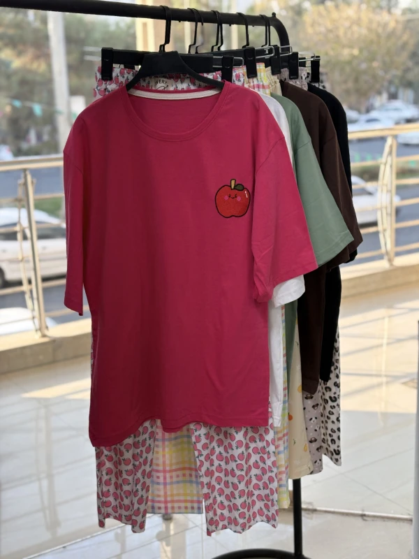 ست تیشرت شلوار طرح میکس 1383