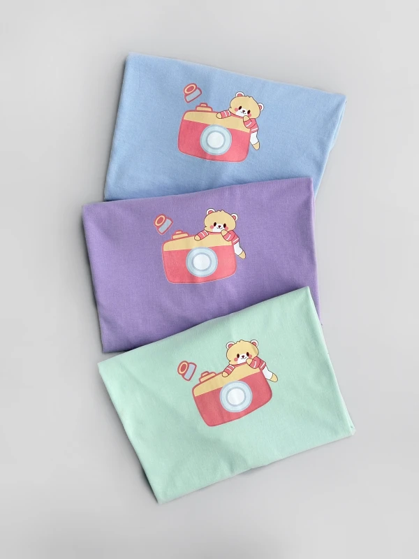 تیشرت باکسی خرس و دوربین 1387