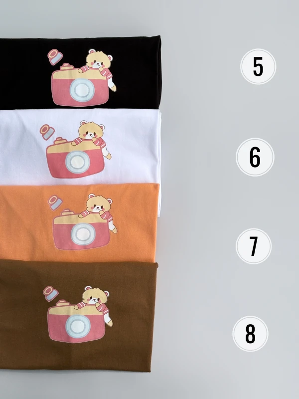 تیشرت باکسی خرس و دوربین 1387