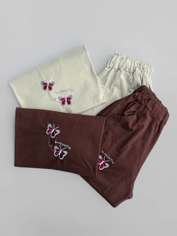 ست تیشرت شلوار پروانه گلدوزی 1388