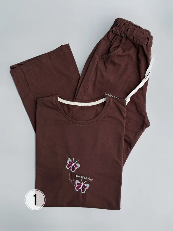 ست تیشرت شلوار پروانه گلدوزی 1388