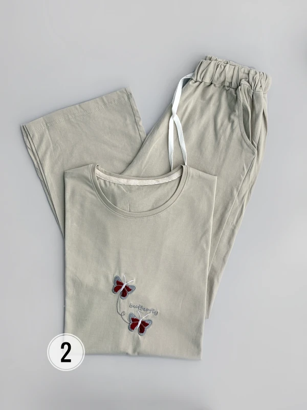 ست تیشرت شلوار پروانه گلدوزی 1388