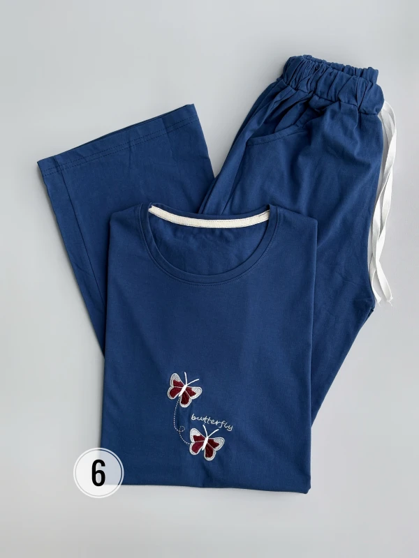 ست تیشرت شلوار پروانه گلدوزی 1388