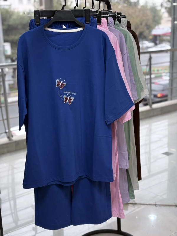 ست تیشرت شلوار پروانه گلدوزی 1388