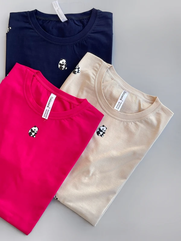 تیشرت نخ‌پنبه پاندا تمام چاپ