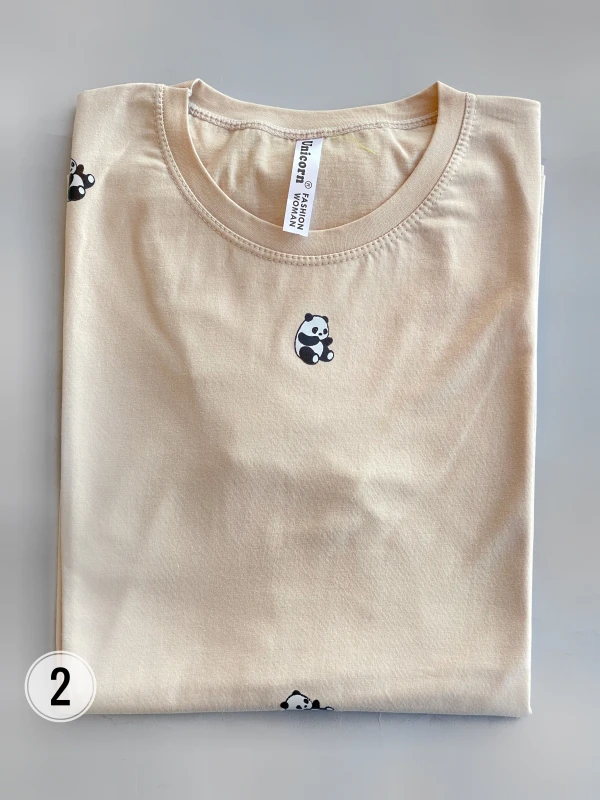 تیشرت نخ‌پنبه پاندا تمام چاپ