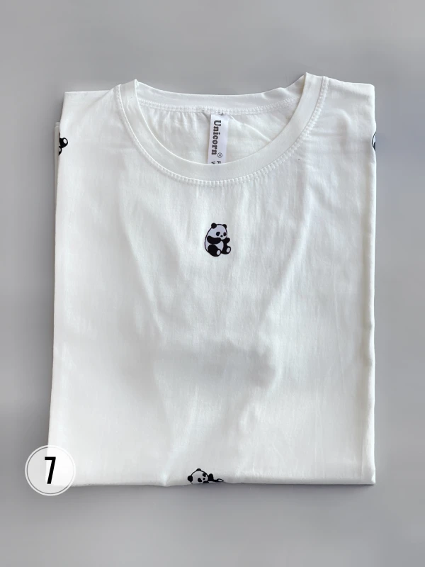 تیشرت نخ‌پنبه پاندا تمام چاپ