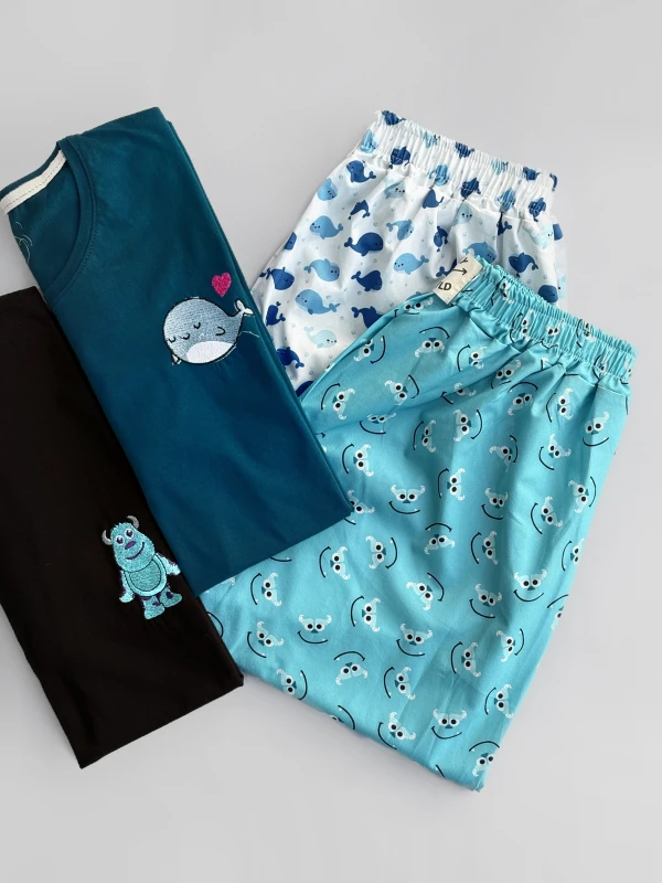 ست تیشرت شلوار طرح میکس 1390