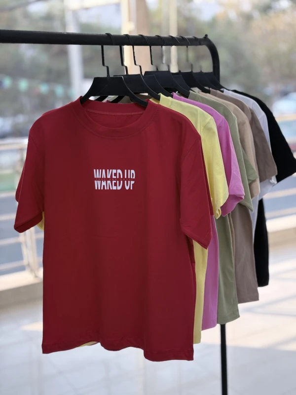 تیشرت نخ پنبه تکست دار 1392