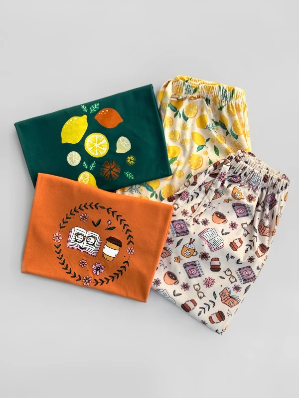 ست تیشرت شلوار طرح میکس 1395