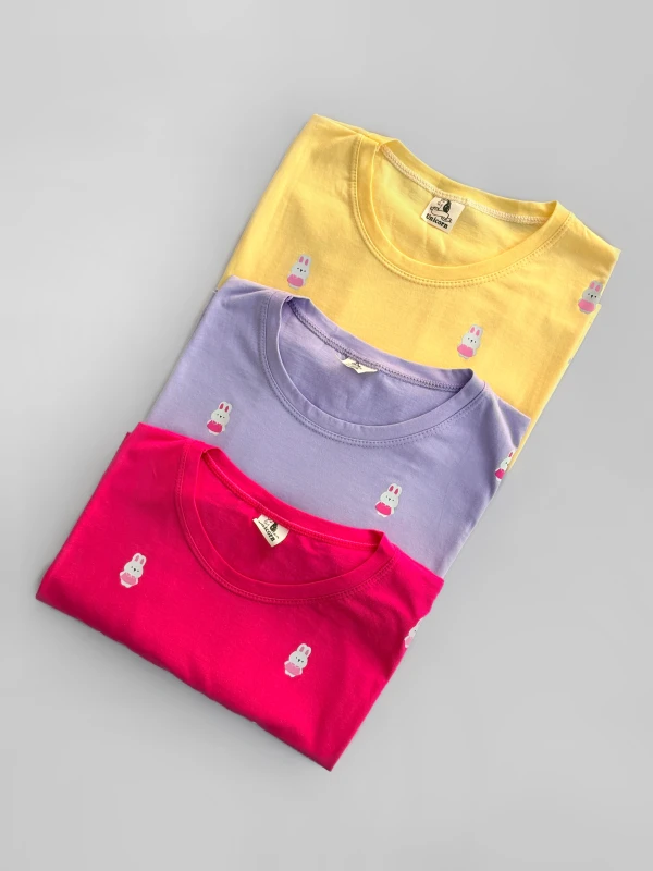 تیشرت نخ پنبه خرگوش تمام چاپ 1398