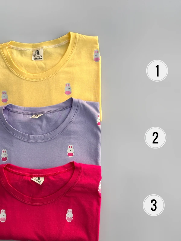 تیشرت نخ پنبه خرگوش تمام چاپ 1398