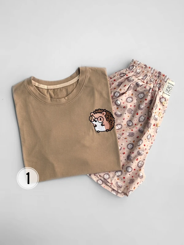 ست تیشرت شورتک طرح میکس 1409