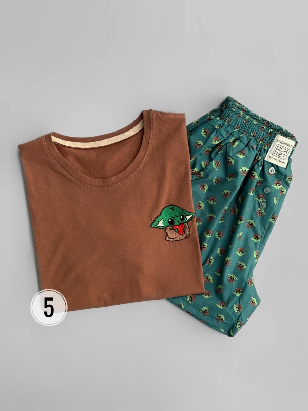 ست تیشرت شورتک طرح میکس 1409