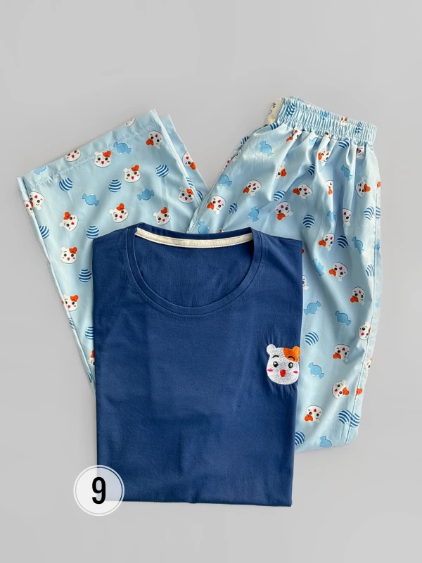 ست تیشرت شلوار طرح میکس 1414