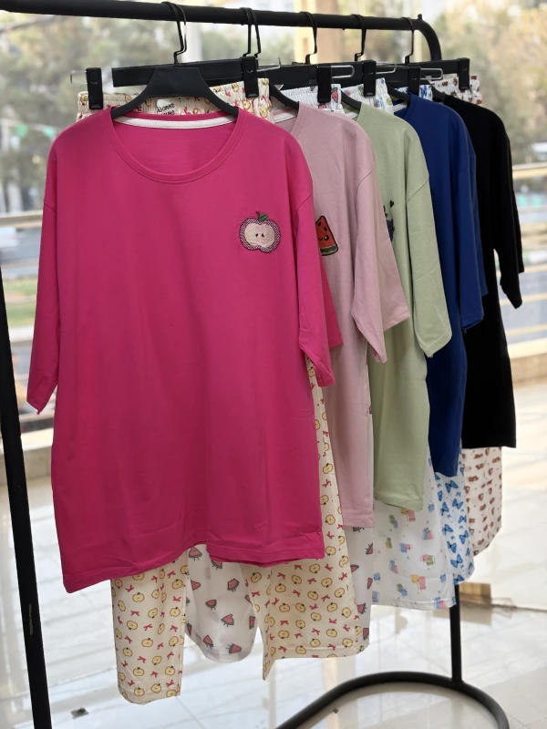 ست تیشرت شلوار طرح میکس 1414