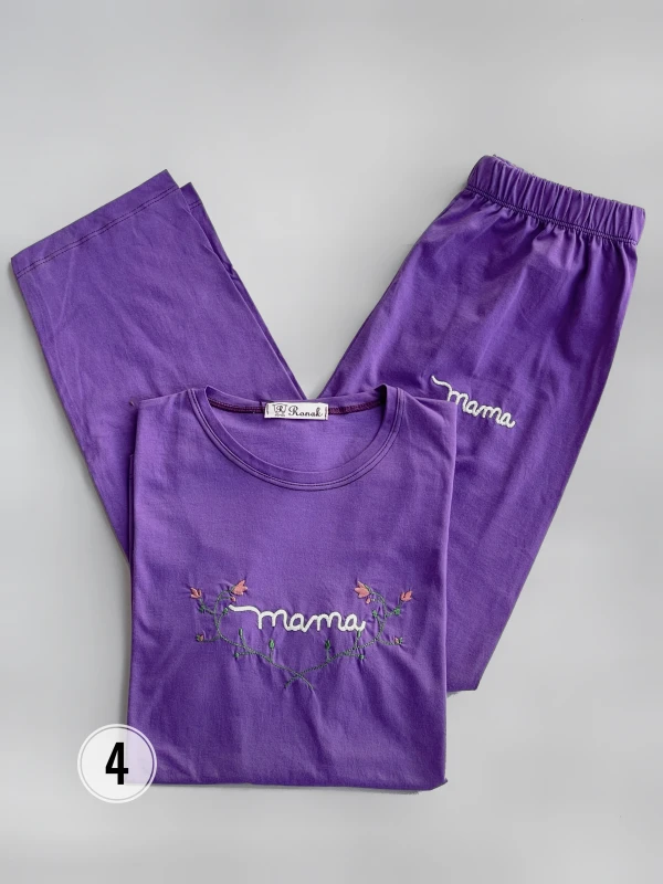 ست تیشرت شلوارک گلدوزی ماما