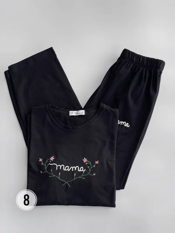 ست تیشرت شلوارک گلدوزی ماما