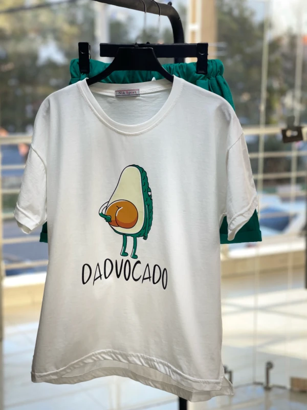 ست تیشرت شلوارک آواکادو