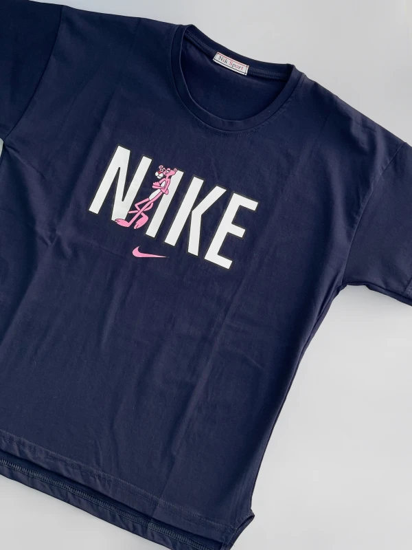 ست تیشرت شلوارک نایک پلنگ صورتی