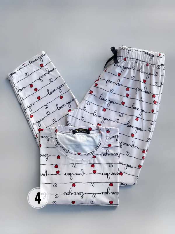 ست تیشرت شلوار تمام چاپ طرح میکس